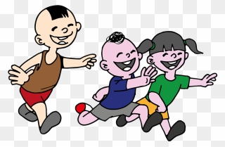 Kids Playing Clipart - Cartoon - Png Download