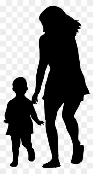 Silhouettes Of People - Mother And Child Silhouette Png Clipart