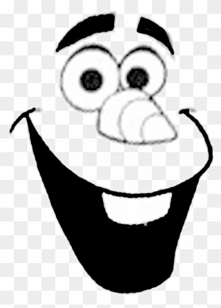 Olaf Clipart Black And White, Olaf Black And White - Olaf Face Svg - Png Download