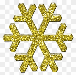 Sparkly Snowflake Clipart Clip Art Library Library - Snowflake Clipart Gold - Png Download