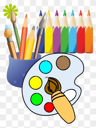 Crayons Clipart Paint - Drawing And Painting Clipart - Png Download