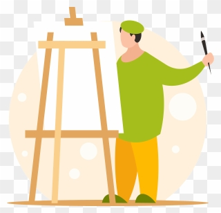 Painter Painting Clipart - Illustration - Png Download