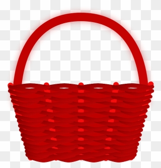 Transparent Little Red Riding Hood Clipart - Cartoon Red Riding Hood Basket - Png Download