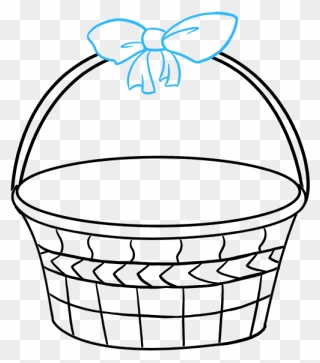 Easter Basket Drawing Easy Clipart