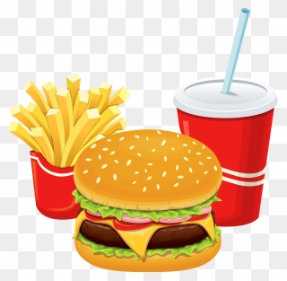 Fast Food Junk Food Hamburger Breakfast French Fries - Junk Food Clipart Png Transparent Png