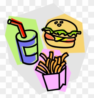 Fries Vector French Fry - Hamburger Fries And Drink Transparent Clipart