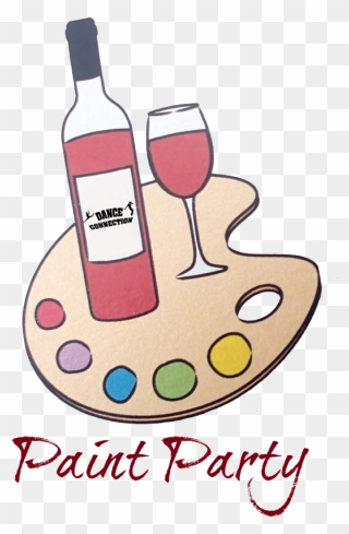 Paint Clipart Paint Night - Wine Bottle Paint Clip Art - Png Download