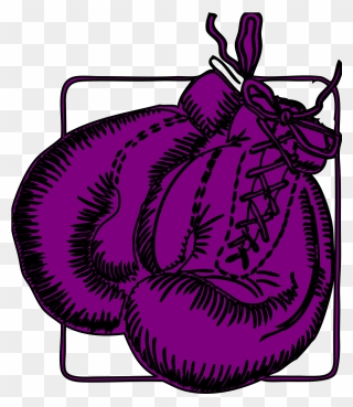 Purple Boxing Gloves Clipart - Png Download