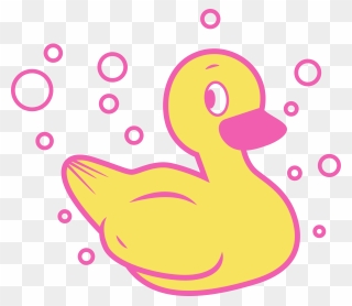 Rubber Duck Pony Clip Art Swans - Cartoon Pink Duck - Png Download