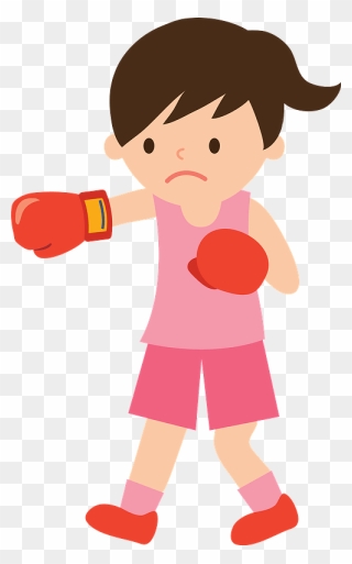Female Boxer Boxing Clipart - フリー 画像 ボクシング - Png Download