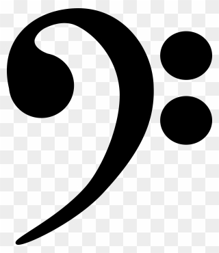 Bass Clef Transparent Background - Bass Clef Clip Art - Png Download