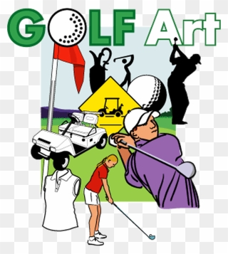 Golf Art - Golf Clip Art - Png Download