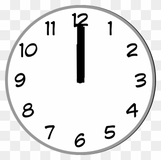 Simple Clock Clipart Black And White - Png Download