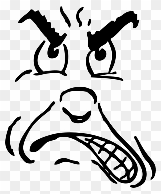 Download Angry Face Clip Art Black And White - Anger Clip Art - Png Download
