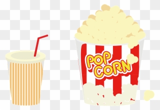 Popcorn Snack Juice Clipart - Fast Food - Png Download