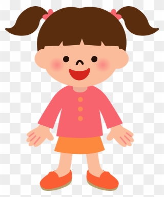 Child Girl Clipart - Cartoon - Png Download