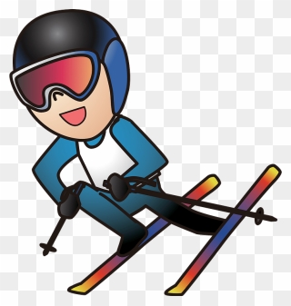 Alpine Skiing Sports Clipart - Cartoon - Png Download