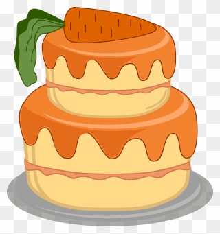 Birthday Cake With A Carrot Clipart - Fast Food - Png Download