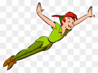 Peter Pan Tinker Bell Wendy Darling Clip Art - Flying Peter Pan Clipart - Png Download
