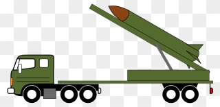 Missile Truck Vector Drawing - Drawing Sketch Of Missile Launcher Clipart