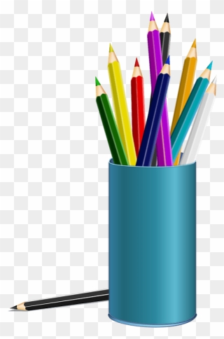 Color Pencil Clipart - Mug For Pencil And Pen - Png Download