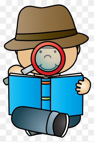 Detective Reading Private Investigator Non - Book Detective Clipart - Png Download