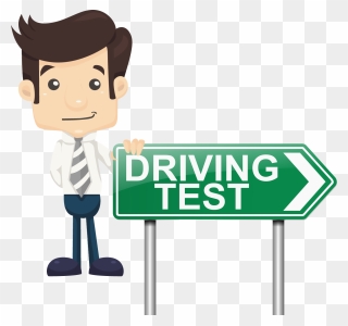 Drivers Test Cliparts - Cartoon Driving Test - Png Download