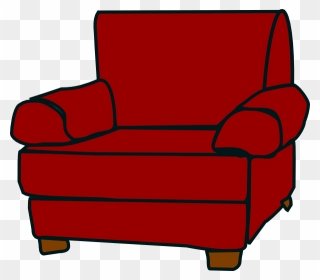 Chair Clipart Arm Chair - Red Armchair Clipart - Png Download