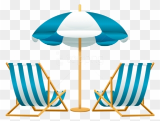 Free Png Download Beach Umbrella With Chairs Free Clipart - Beach Chairs And Umbrella Clipart Transparent Png