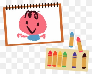 Wax Crayon Clipart - お 絵描き フリー イラスト - Png Download