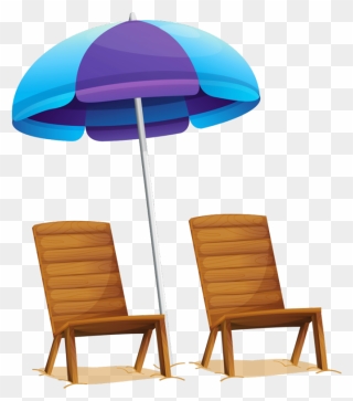 Beach Chairs Beautiful Vacation Clipart Beach Chair - Beach Umbrella And Chair Png Transparent Png