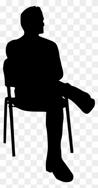 Authors Chair Png - Chair Person Sitting Silhouette Clipart