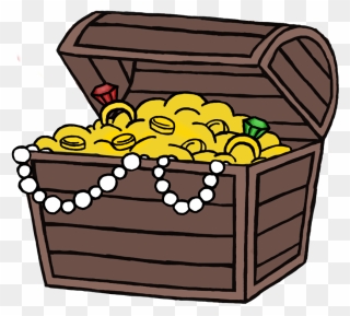 Background Treasure Chest Transparent Cartoon Clipart - Treasure Chest Black And White - Png Download