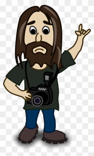 Man With Long Hair Clipart , Png Download - Cartoon Guy Long Hair Transparent Png