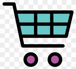 Purple Shopping Cart Icon Clipart