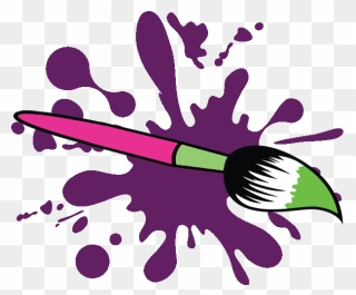 Paint Brush Party Free - Paint Party Clip Art - Png Download