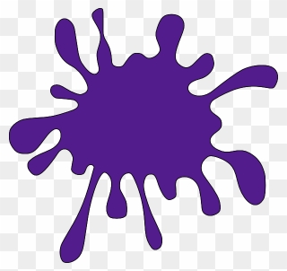 Splash Clipart Paint Brush - Purple Paint Splatter Clip Art - Png Download