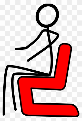 Lounge Chair Red Svg Clip Arts - Stickman Sitting On A Chair - Png Download