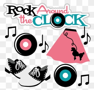 Record Clipart Rockin - 50s Theme Clipart - Png Download