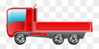 Red Truck Vector Image - Lorry Clipart - Png Download