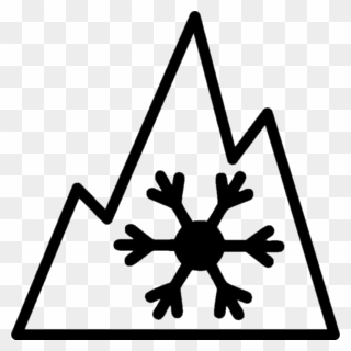 3 Peak Mountain Snow Flake Clipart