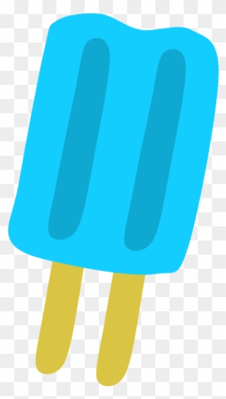 Blue Icecream On Stick Vector Drawing - Transparent Background Popsicle Clipart - Png Download