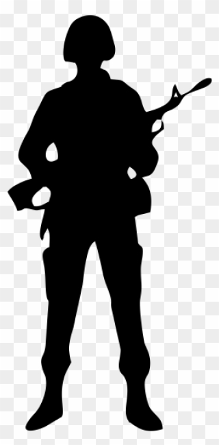 Soldier Silhouette Military Clip Art - Soldier Silhouette Free - Png Download