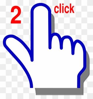 Finger Double Click Clip Art At Clker - Click Free Clip Art - Png Download