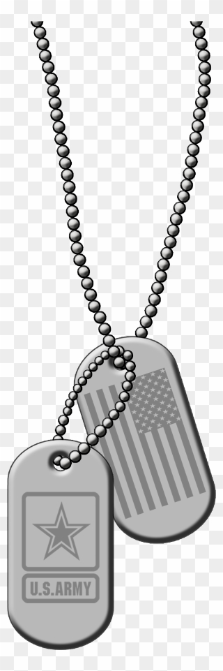 Clipart Dog Tags Military Banner Free Library Id Dog - Military Necklace Png Transparent Png