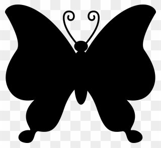 Brushfooted Butterflies Png - Black And White Silhouette Butterflies Clipart