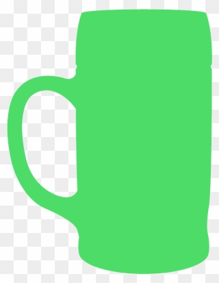 Transparent Beer Glasses Clip Art - Green Mug Clipart - Png Download