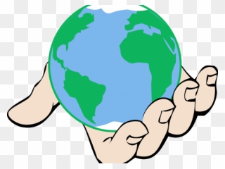 Earth Globe Clipart - Clipart World In Hand - Png Download