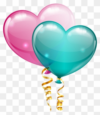 Turquoise Clipart Balloon - Heart Balloon Png Transparent Png