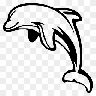 Download Hd Dolphin Clipart Black And White Dolphin - Dolphin Clipart Black And White - Png Download
